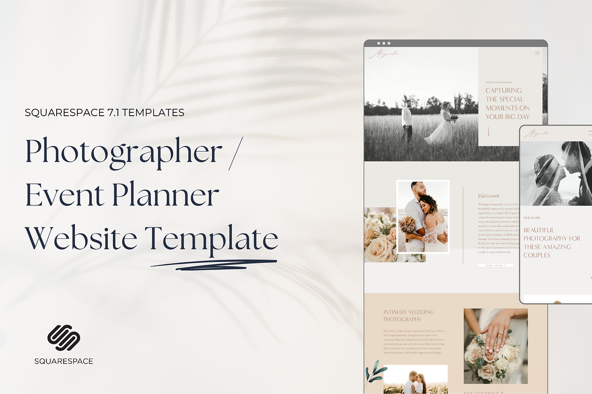 Squarespace Template - Wedding, a Squarespace Template by Lisa Design Studio (Photo 2 of 5)