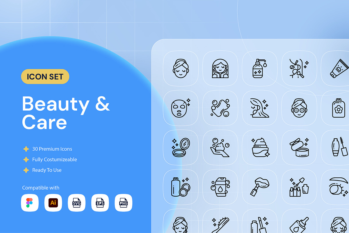 Beauty & Care Icon, an Outline Icon by Nathaya Studio (Photo 1 of 2)