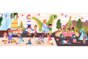 Children playing nursery. Kids play, a Person Illustration by Stock-Smart-Start