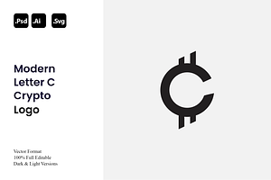 Modern Letter C Crypto Logo, a Branding & Logo Template by Luxury Logos