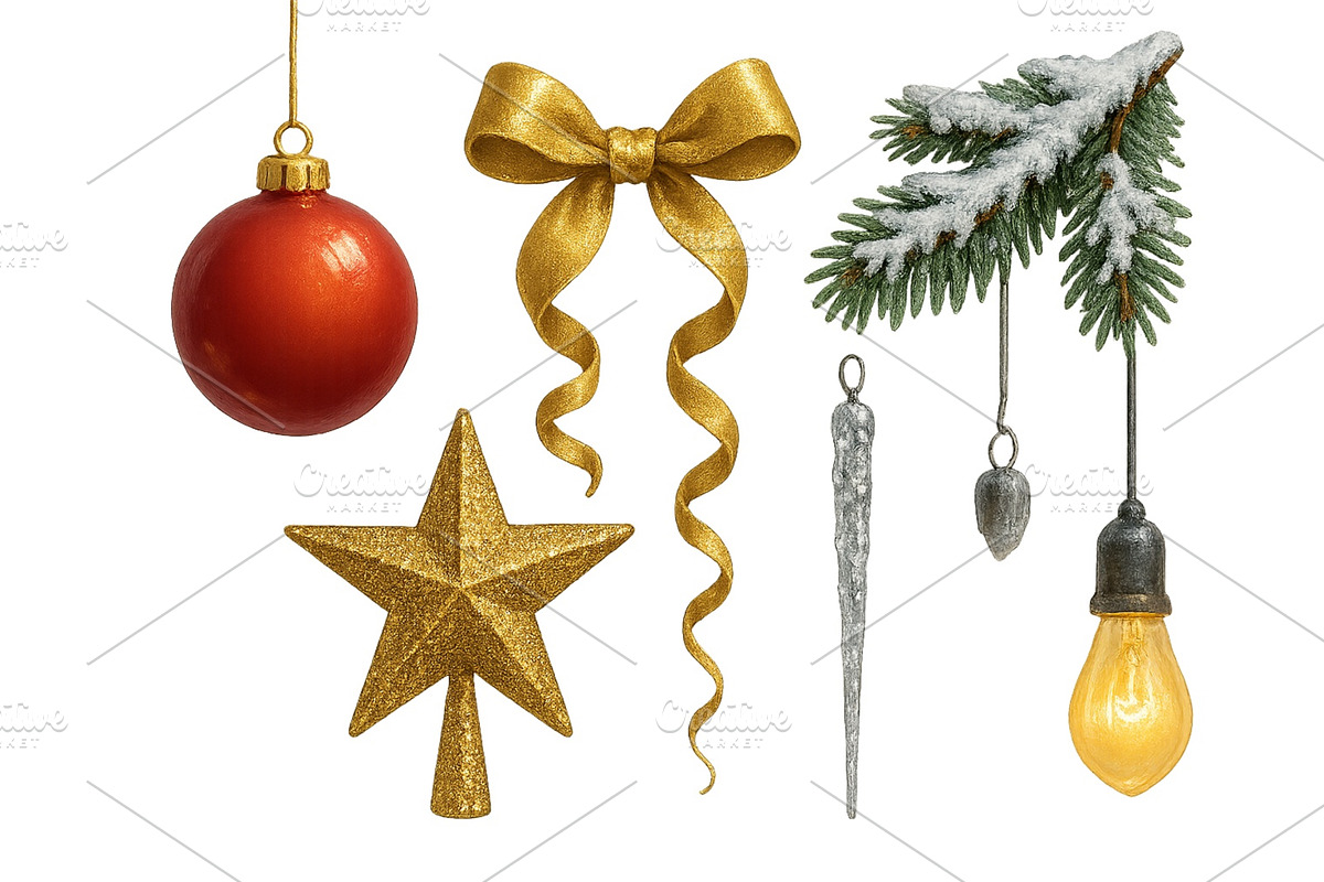 Collection of festive decorations, an Object Illustration by ZinetroN