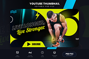 Fitness Youtube Thumbnails, a Social Media Template by Ammad (Thumbnail 6 of 6)