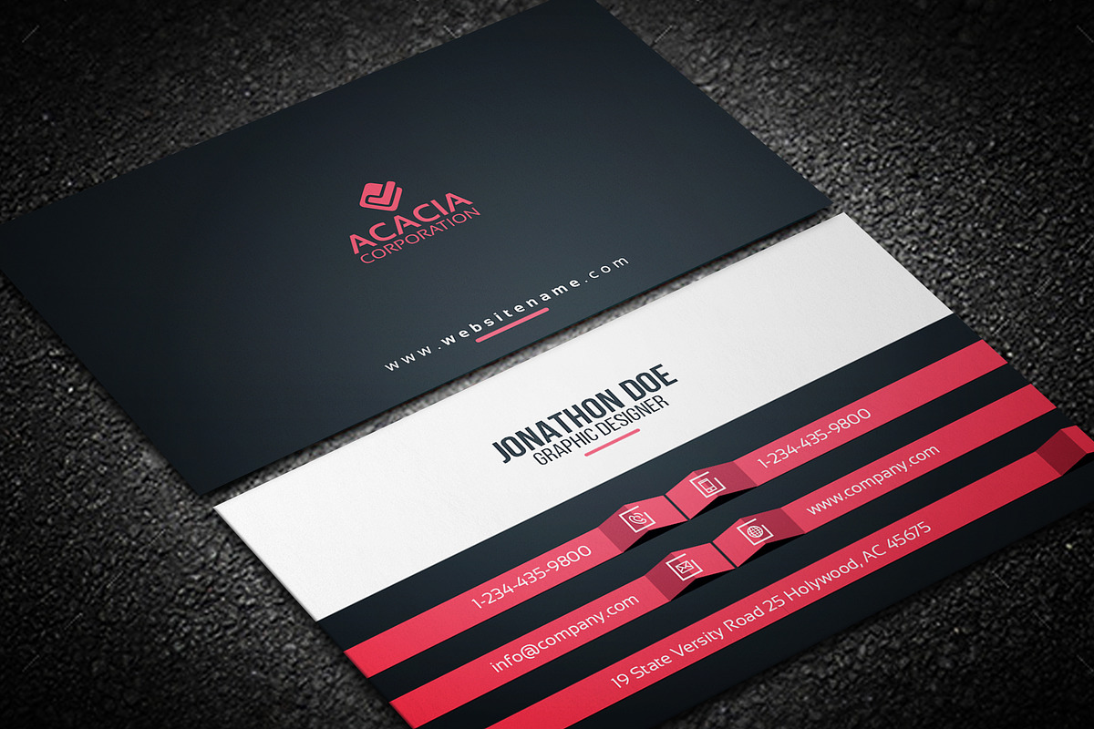 Elegant Business Card V-02, a Business Card Template by DesignGhar (Photo 1 of 7)