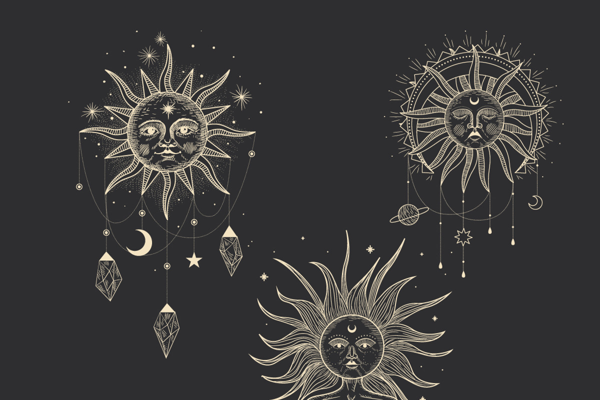 Shine. Sun, moon, stars and crystals, an Illustration by Chikovnaya (Photo 8 of 13)