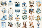 Watercolor Frosty Coziness Clipart, an Illustration by Libby Wishes (Thumbnail 2 of 7)