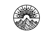 Mountain Sun Circle Design Bundle, an Illustration by Creativeshirt (Thumbnail 23 of 31)