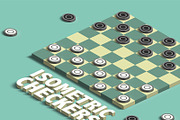 Isometric Checkers Mockup, an Object Graphic by Beavergraphy (Thumbnail 3 of 3)