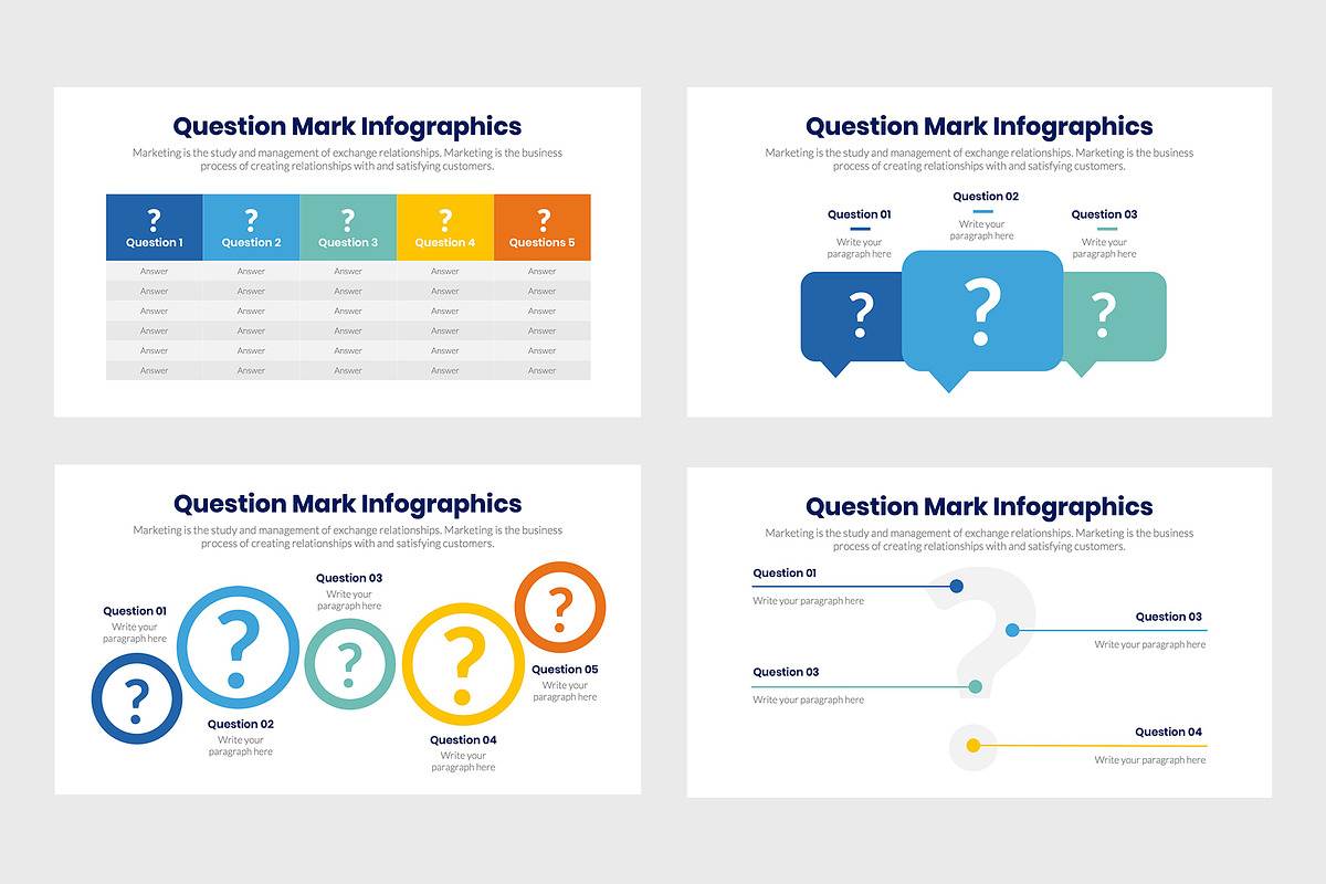 Question Mark Infographics, a Presentation Template by slidequest (Photo 3 of 6)