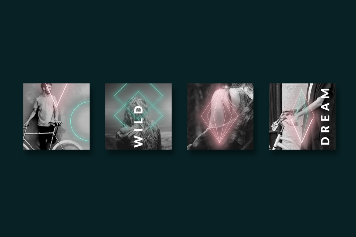 Instagram post templates - Neon 90s, a Social Media Template by CreativeFolks (Photo 4 of 8)