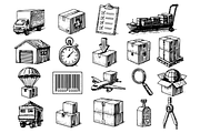 Vintage Logistics Icon Set, an Object Graphic by RT Studio (Thumbnail 2 of 4)