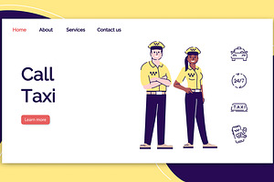 Call Taxi Landing Page Template