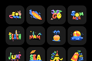 Animated Summer Stickers