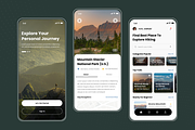 Hiking Guide - Mobile App UI Kits, an App Template by SquidPixey (Thumbnail 2 of 3)
