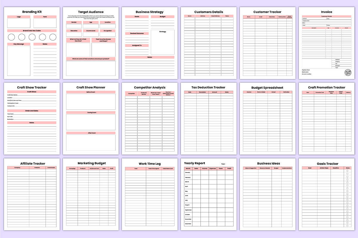 2026 Craft Business Planner Bundle, a Stationery Template by Mustafiz (Photo 3 of 6)