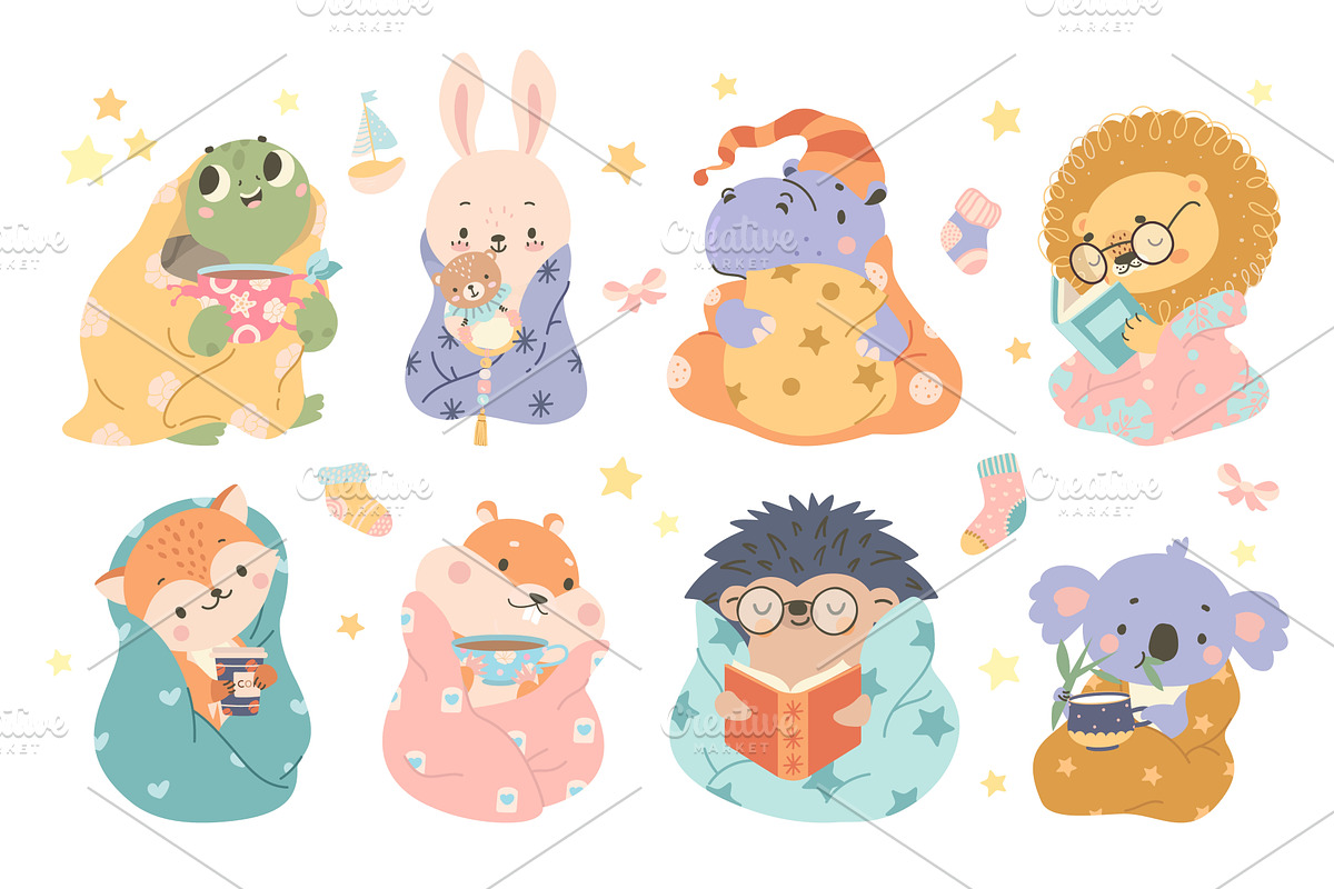 Cute animal in cozy plaids. Animals, an Animal Illustration by Valerie Bodnar