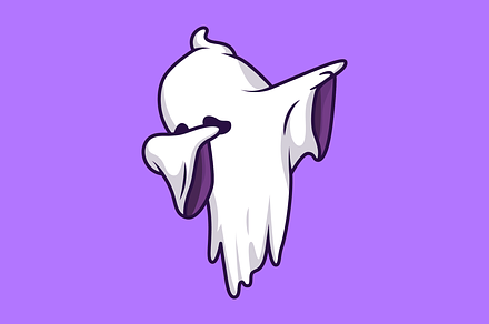 Cute Ghost Dabbing Cartoon, a Person Illustration by Catalyst Labs