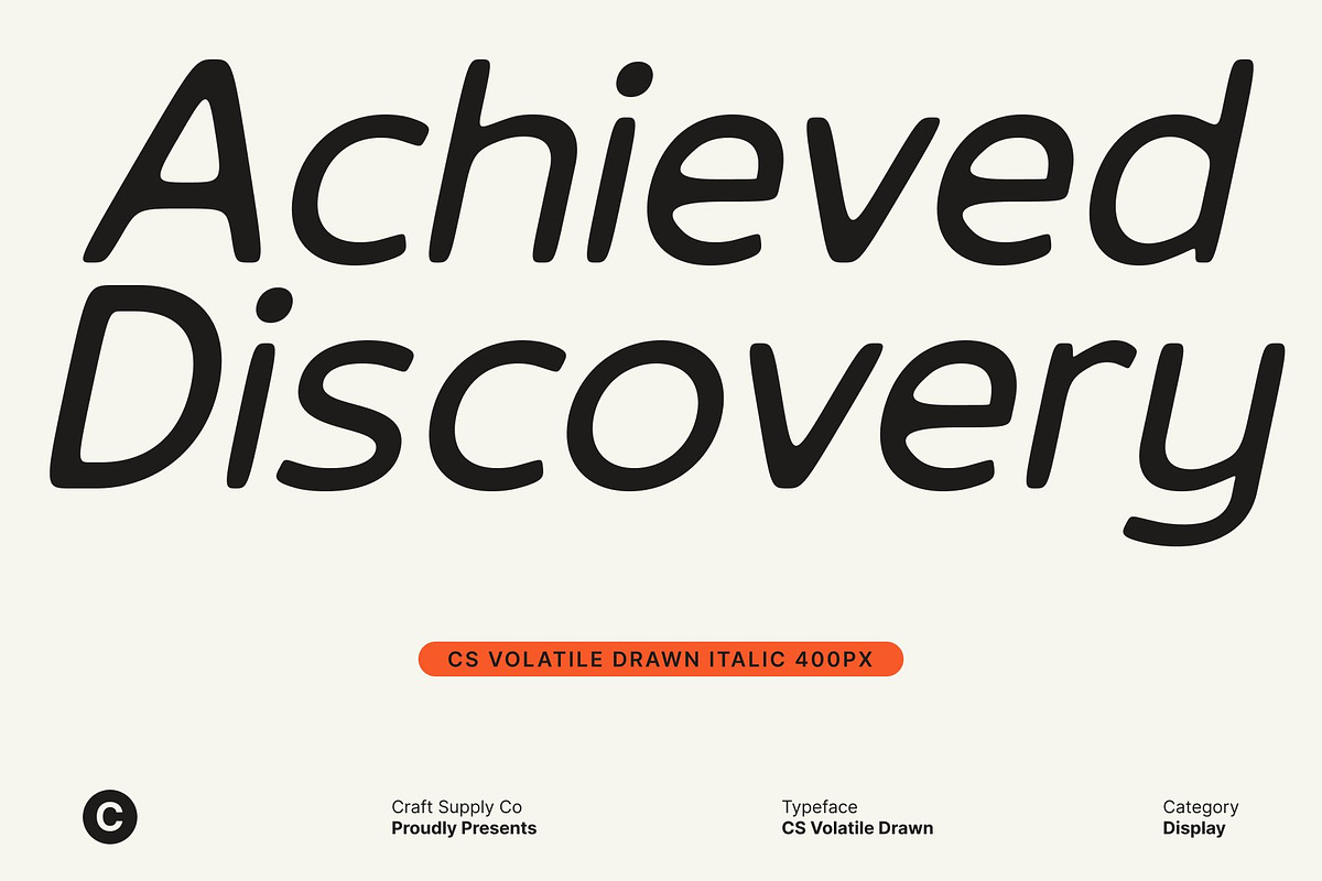 CS Volatile Drawn, a Sans Serif Font by Craft Supply Co. (Photo 4 of 8)