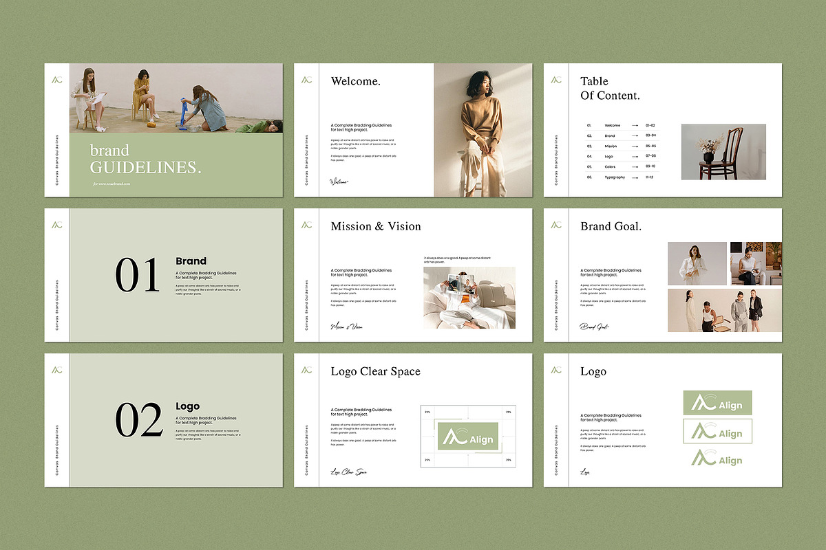 Brand Guidelines Template, a Presentation Template by CreativeSlides (Photo 3 of 7)