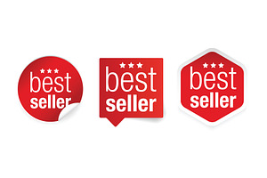 Best Seller label icon set