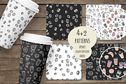 Peace, Love and Coffee set, a Food Illustration by Cozy pattern shop (Thumbnail 9 of 12)