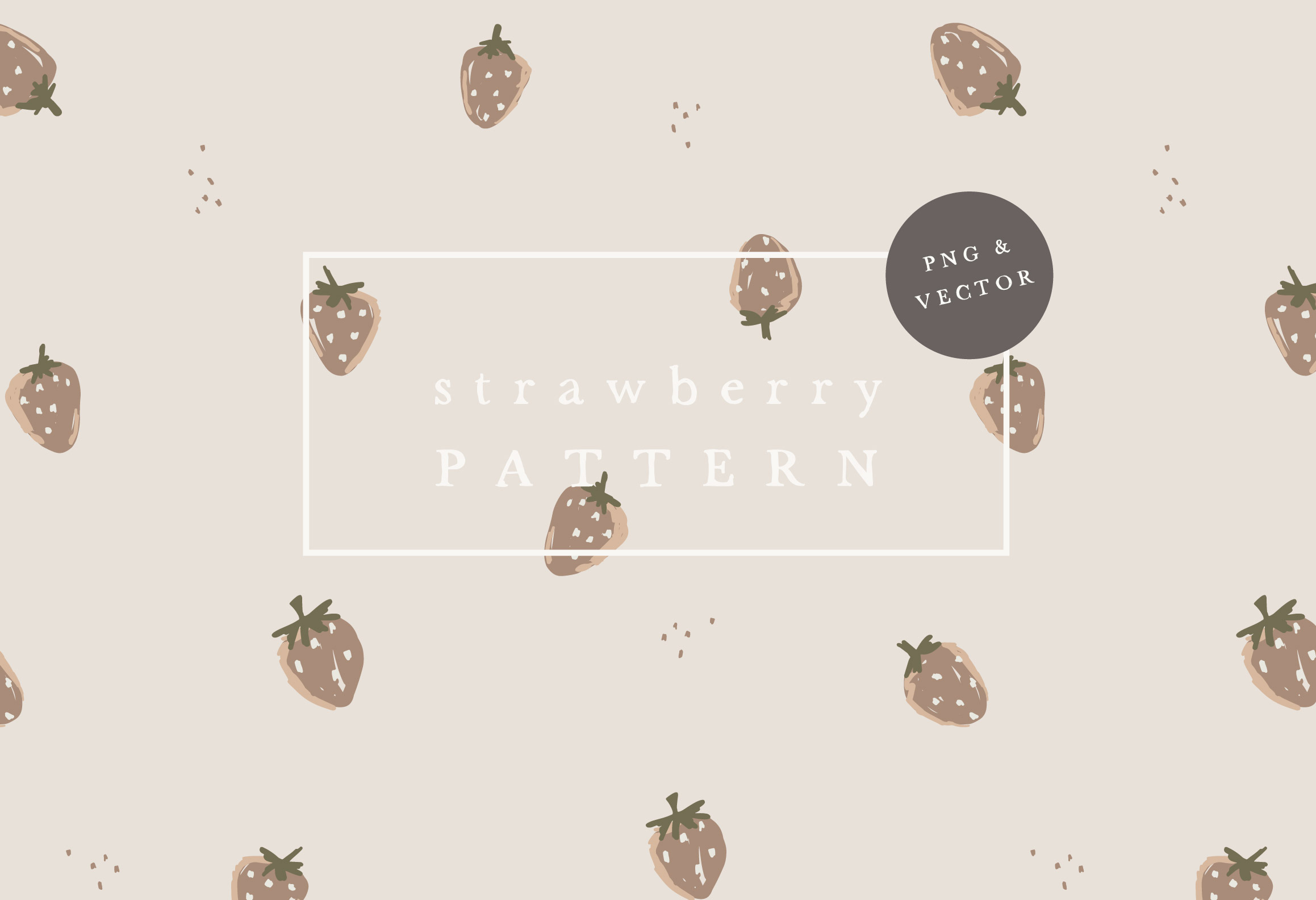MINI STRAWBERRY PATTERN / seamless, a Pattern Graphic by KruthDesign