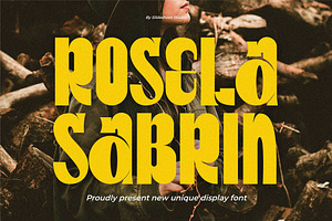 Rosela Sabrin || Unique Display Font, a Sans Serif Font by Idea Studio