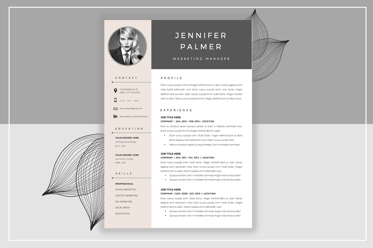 B U N D L E • 10 Resume Templates, a Resume Template by ResumeStudio (Photo 11 of 12)