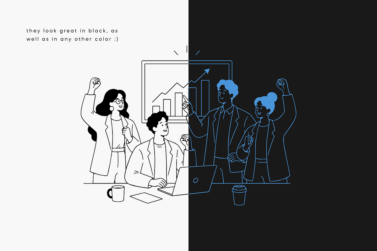 Office Workday Stories | Vector Pack, a Person Illustration by Nutalin Art (Photo 6 of 12)