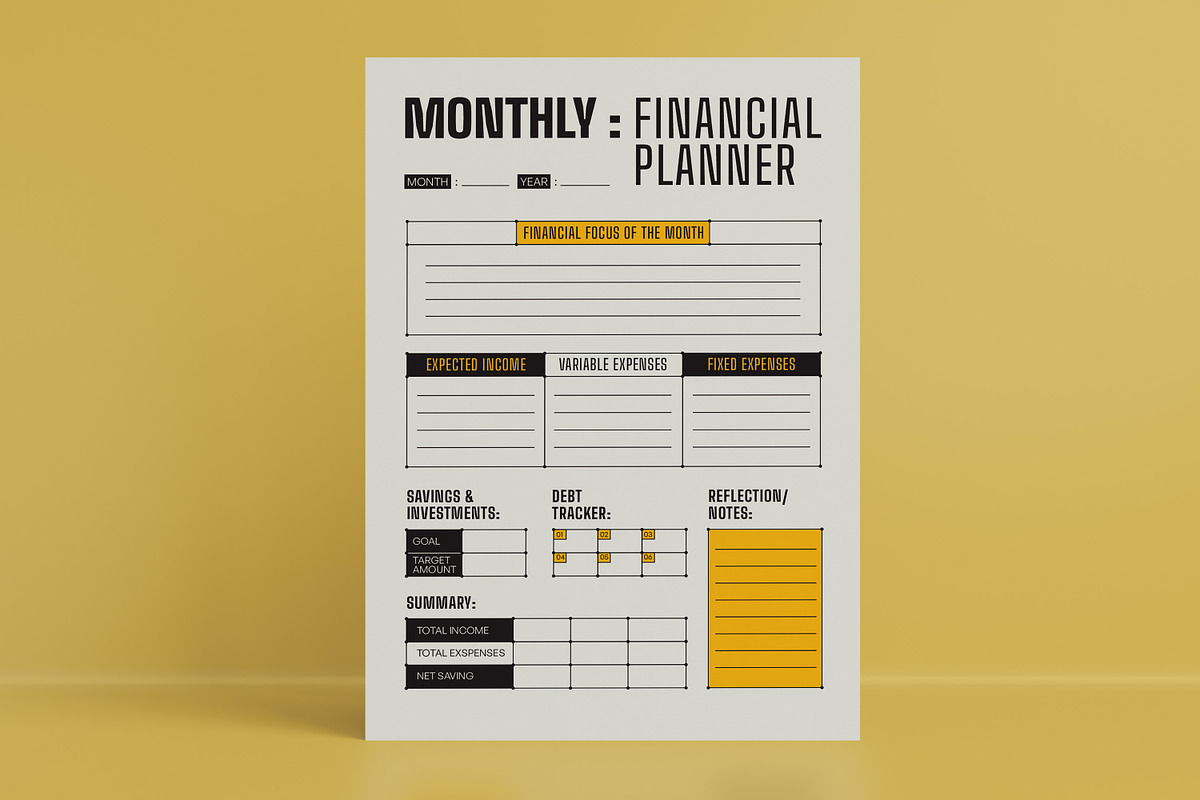 Monthly Financial Planner