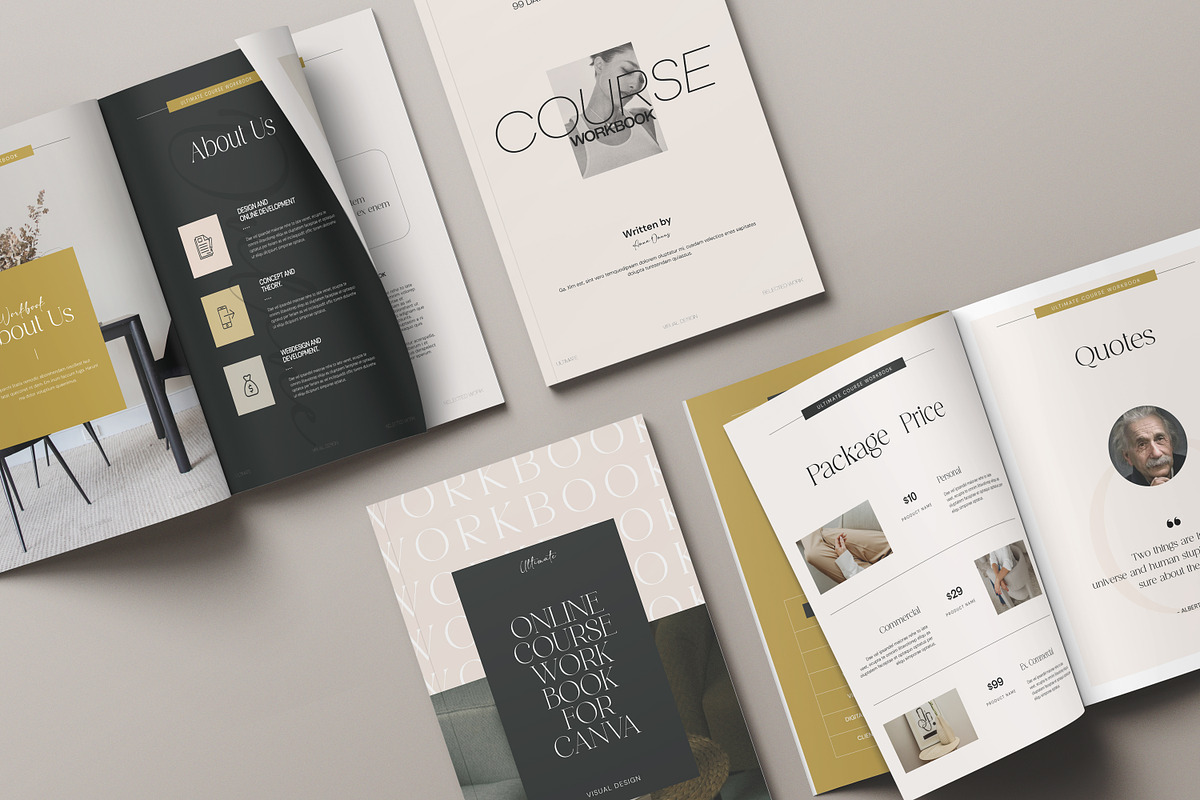 Workbook Template Canva, a Magazine Template by creathrivestudio (Photo 2 of 18)