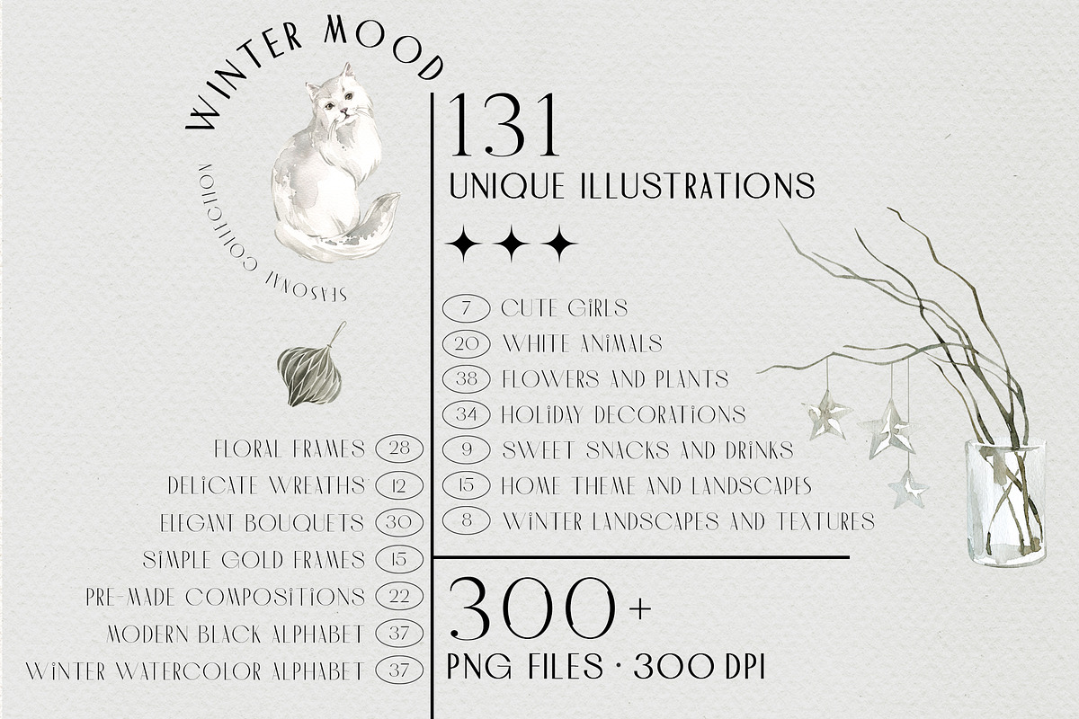 WINTER MOOD Seasonal collection, a Seasonal Illustration by Anastezia Luneva (Photo 2 of 16)