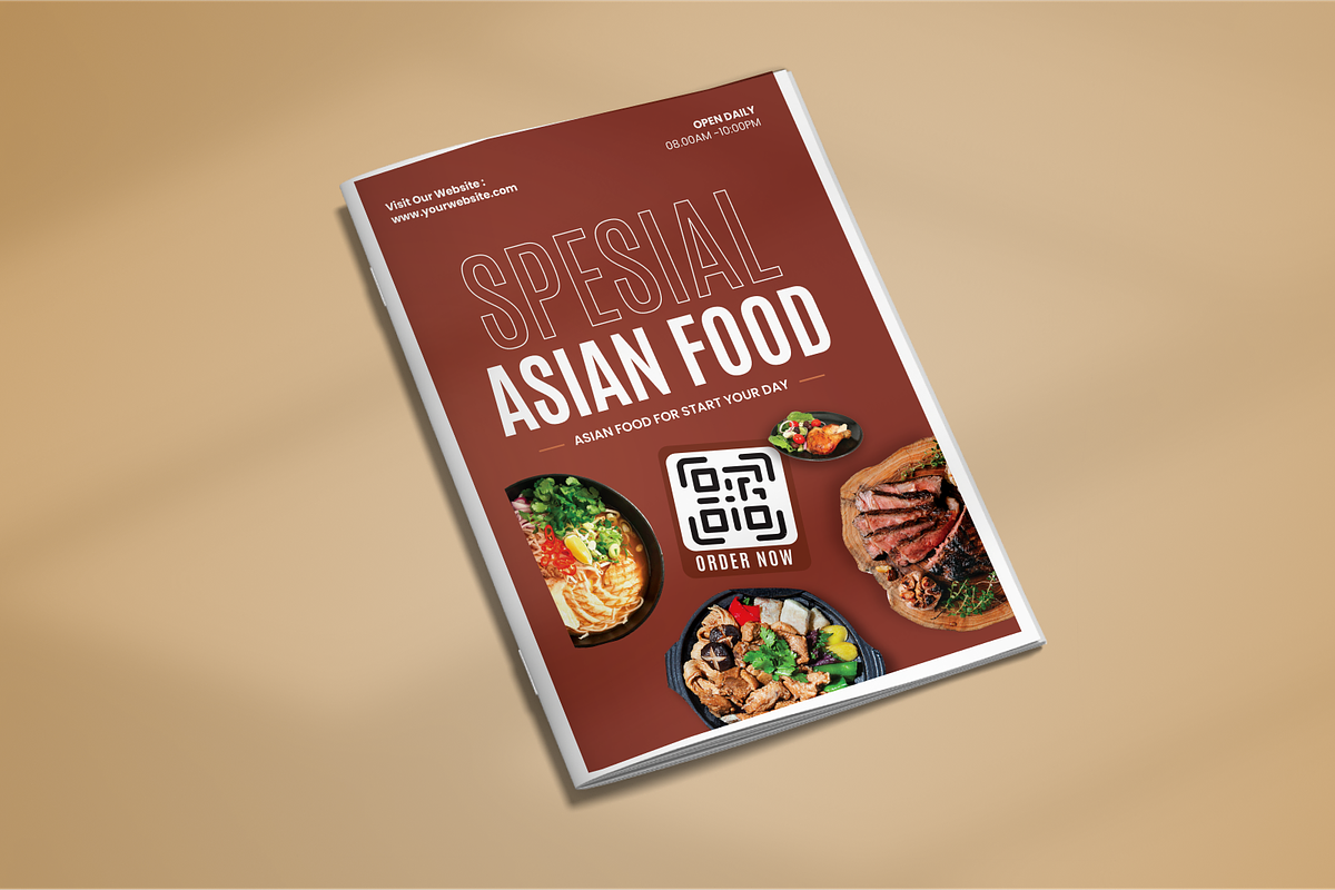 Restaurant Menu Bifold Brochures, a Brochure Template by SquidPixey (Photo 4 of 6)
