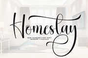 Homestay | Script Font, a Handwritten Font by Scratchones (Thumbnail 1 of 9)