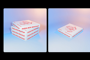 Pizza Box 3D Mockup