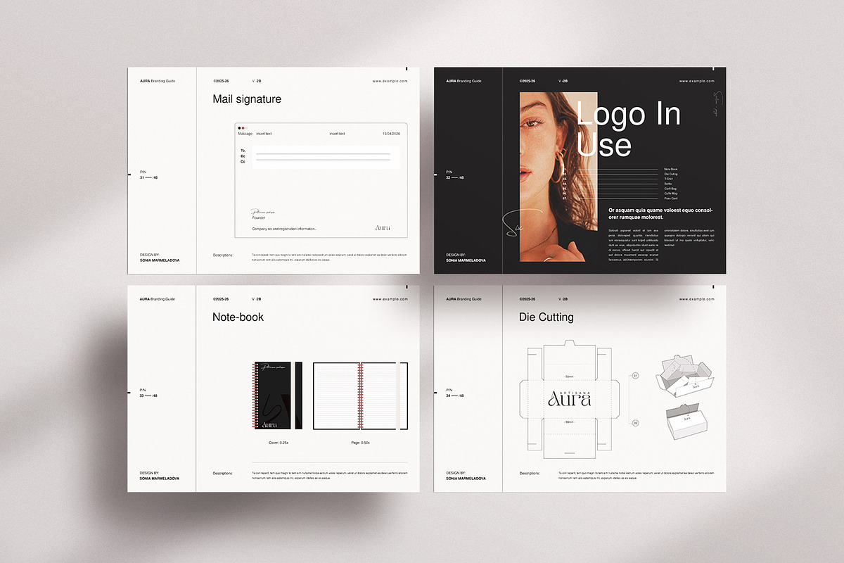 AURA | Brand Guidelines Template, a Branding & Logo Template by ArtisanaAura (Photo 15 of 23)