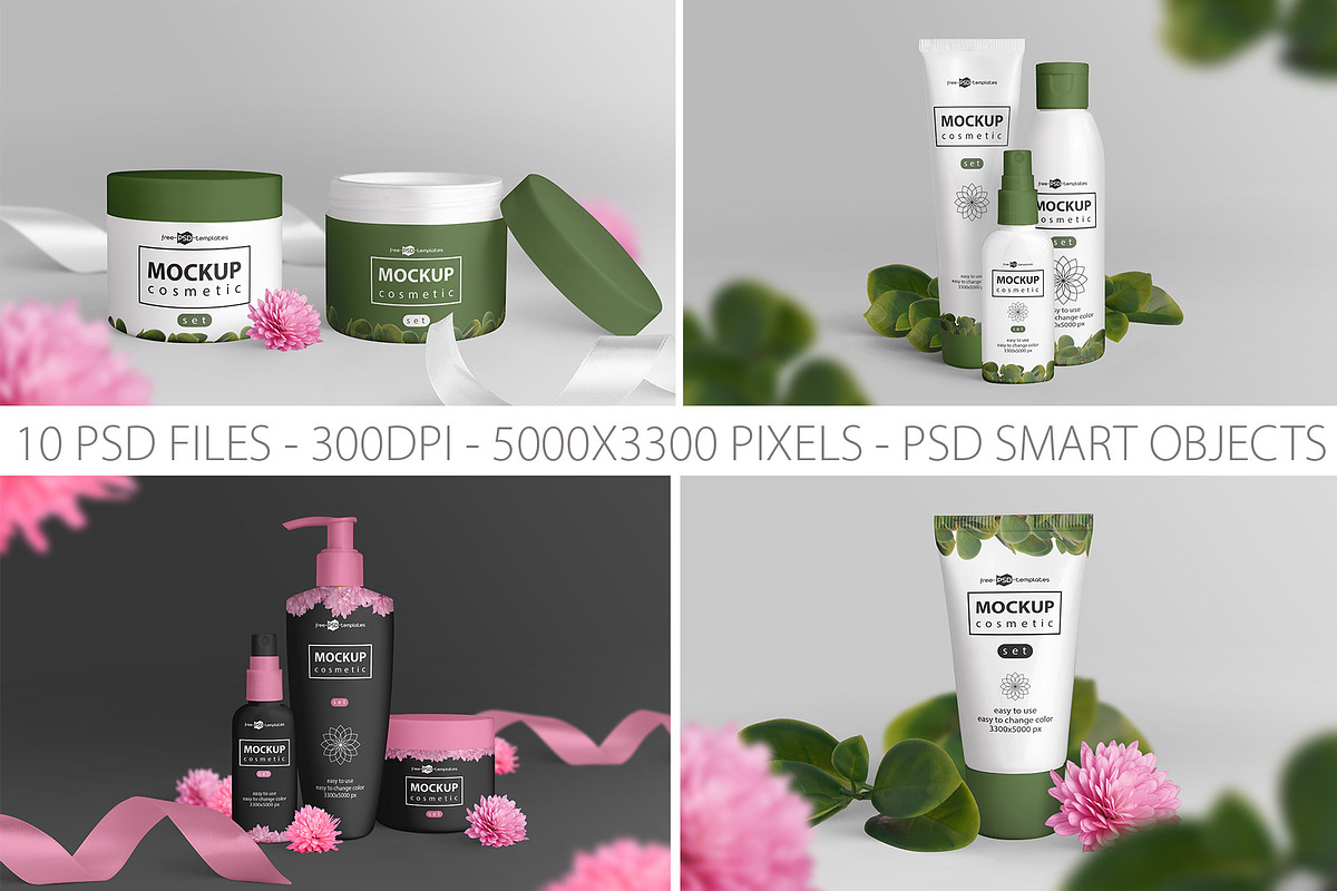 Cosmetic Mockup Set, a Product Mockup by Free-PSD-Templates (Photo 2 of 5)