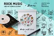Music Mega Bundle! Icons & Graphic, an Outline Icon by ClipartMuchLove (Thumbnail 1 of 8)