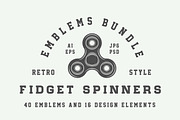 Set of Fidget Spinners Emblems, a Branding & Logo Template by AkimD (Thumbnail 1 of 5)