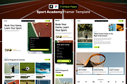 Sport Academy Framer Template, an UI Kit Template by Rozepaars Design (Thumbnail 1 of 4)