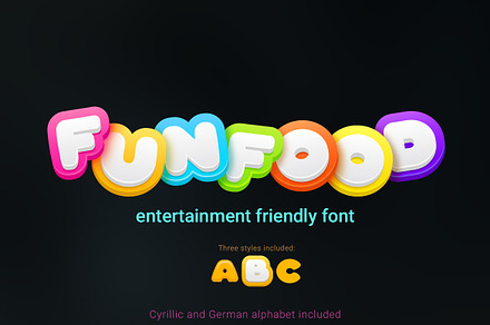 Funfood Font, a Handwritten Font by Sentavio