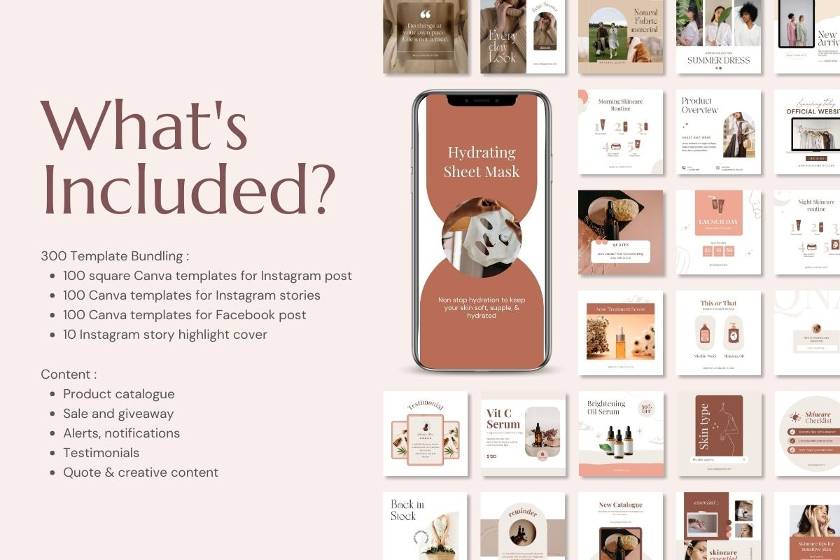 Skincare & Makeup Canva Template, a Social Media Template by Kawalan Studio