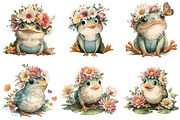 Whimsical Spring Frog Clipart, an Illustration by DreamArtGraphic (Thumbnail 4 of 5)