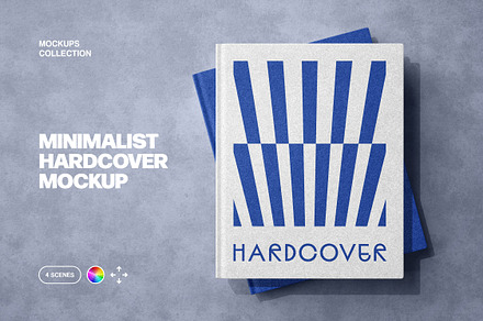 Minimalist Hardcover Book Mockups, a Books & Magazine Mockup by pixelbuddha.net