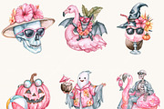 Summer Halloween Clipart Bundle, a Seasonal Illustration by BusyDaydesign (Thumbnail 6 of 9)