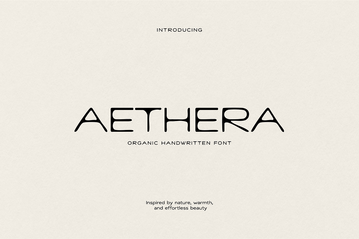 Aethera Organic Handwritten Font, a Sans Serif Font by gafaroff studio (Photo 1 of 5)