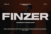 Finzer - Modern Extended Sans, a Sans Serif Font by RagamKata (Thumbnail 1 of 10)