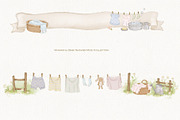 Laundry Day Mice Clipart Collection, an Animal Illustration by AlenaVlasko stock Market (Thumbnail 5 of 9)
