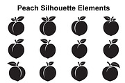 Peach Leaf Silhouette Collection, an Object Graphic by Designer_Momina (Thumbnail 1 of 3)
