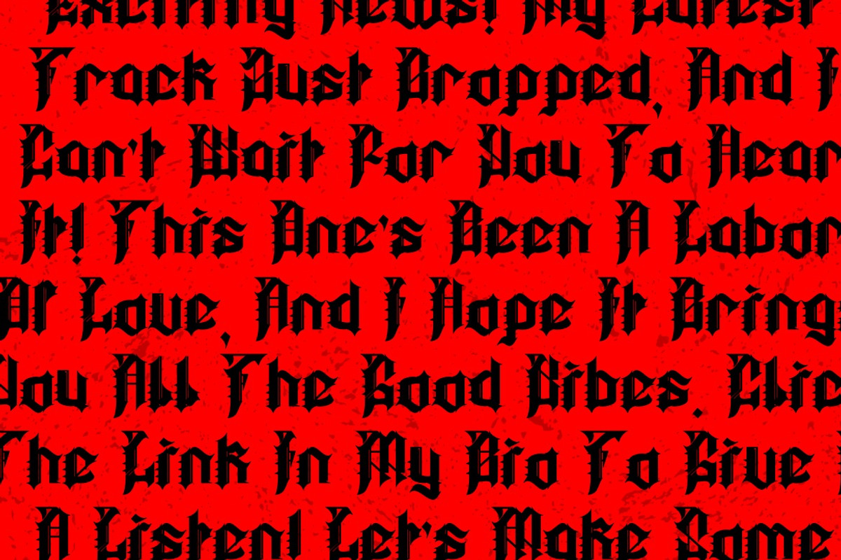 Regalie Fangs - Medieval Blackletter, a Blackletter Font by Dhabee (Photo 5 of 16)
