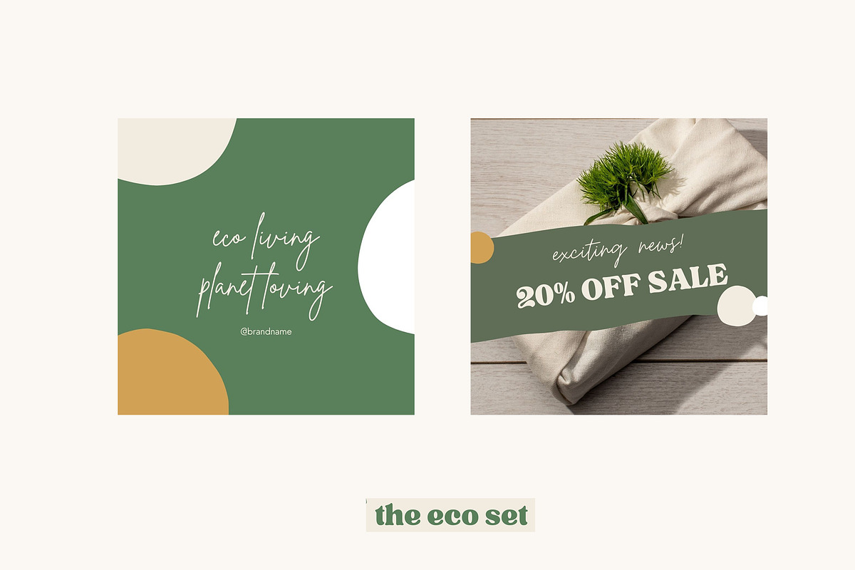 Eco-Friendly Instagram Templates, a Social Media Template by CreativeWilderness (Photo 3 of 7)